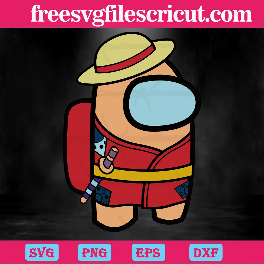 Anime One Piece Luffy With Hat, Silhouette Svg Free - free svg files for  cricut