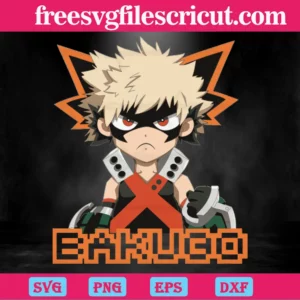 Angry Kacchan Bakugo Katsuki My Hero Academia, Svg Graphic Design Invert