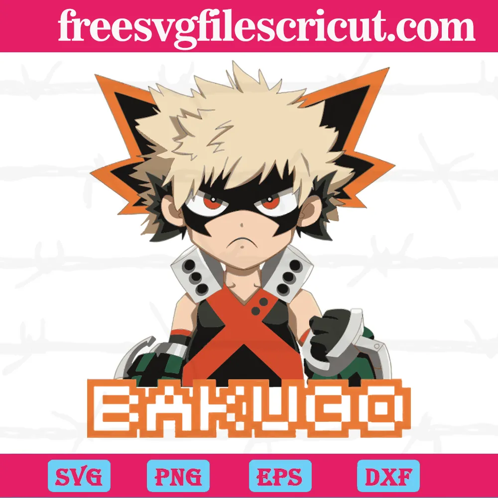 Angry Kacchan Bakugo Katsuki My Hero Academia, Svg Graphic Design