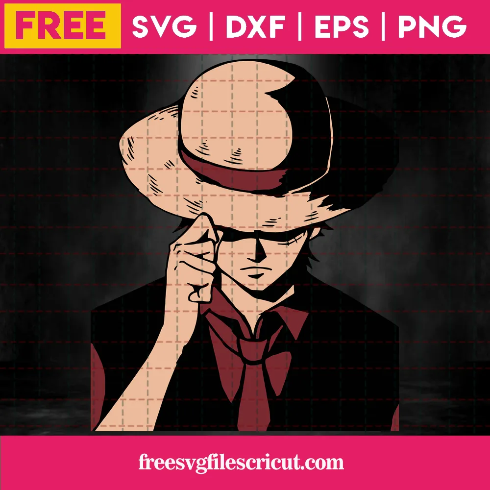 One Piece Character SVG, Anime One Piece SVG, Straw Hat Pirate SVG
