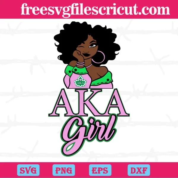 Black Girls Aka Pretty Girl Sorority, Layered Svg Files