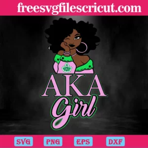 Black Girls Aka Pretty Girl Sorority, Layered Svg Files Invert
