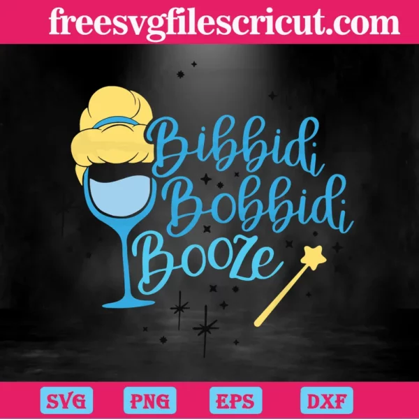 Cinderella Drinking Glass Bibbidi Bobbidi Booze, Silhouette Svg Invert