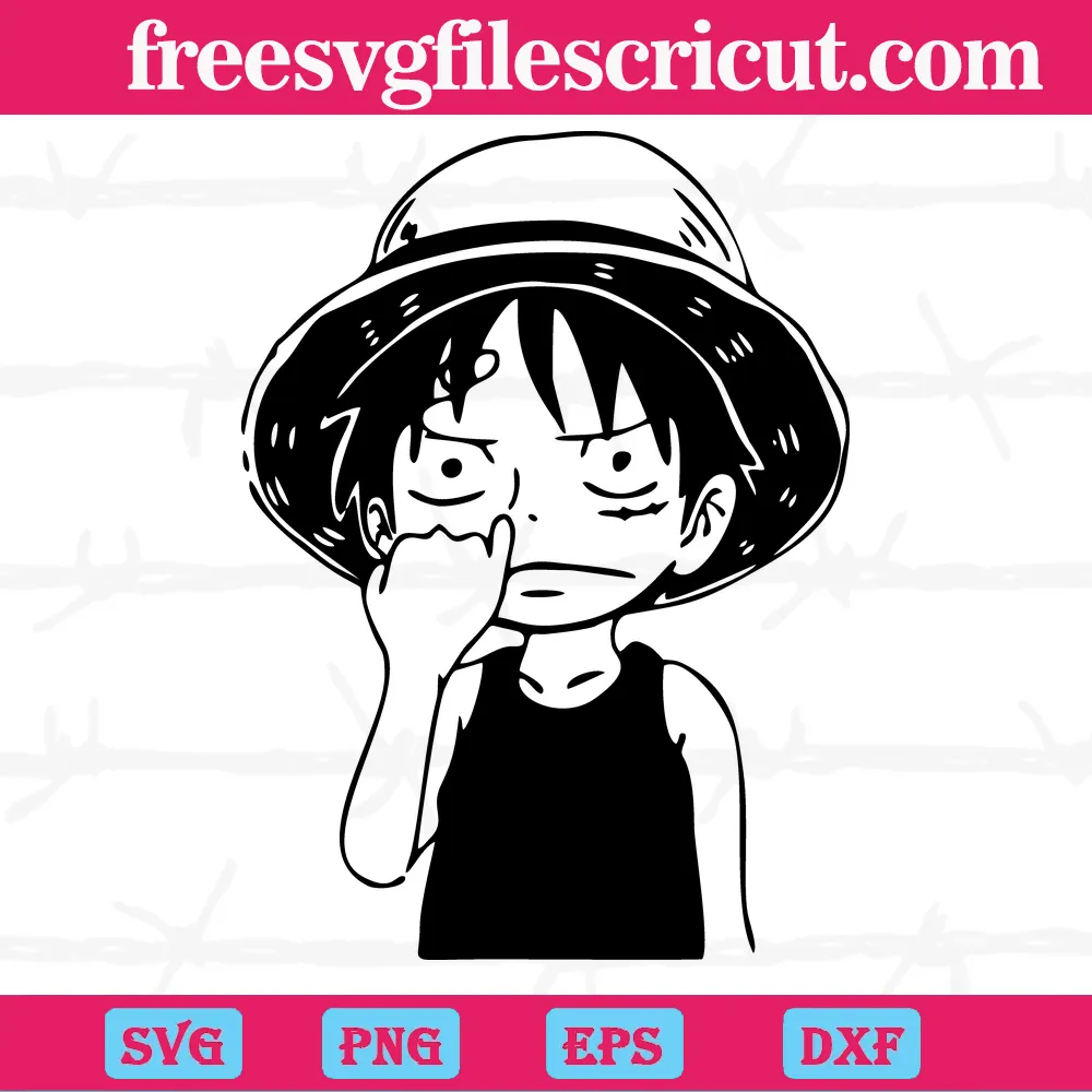 luffy one piece black and white