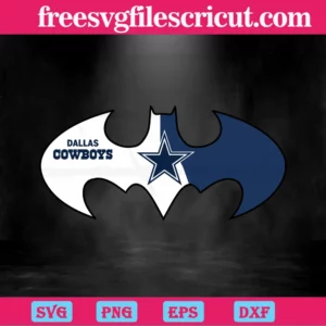 Dallas Cowboys Batman Logo, Transparent Background Files Svg Invert