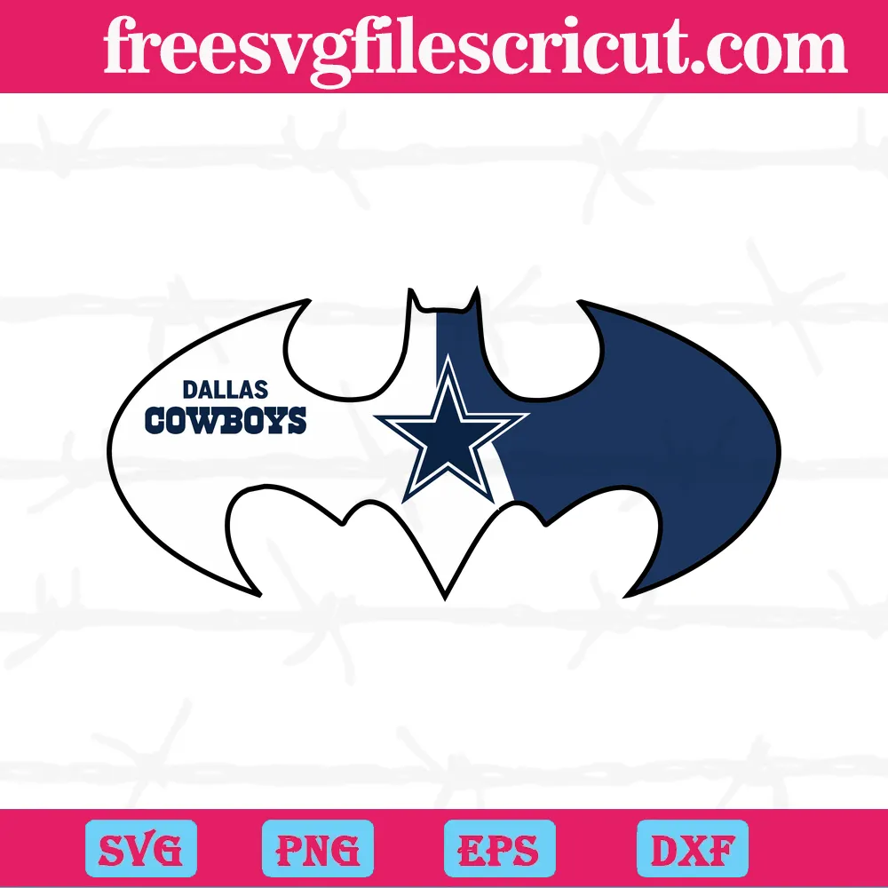 Dallas Cowboys Batman Logo, Transparent Background Files Svg