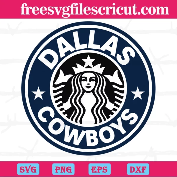 Dallas Cowboys Starbucks, Svg Eps Dxf Png