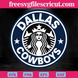 Dallas Cowboys Starbucks, Svg Eps Dxf Png Invert