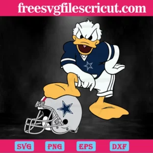 Donald Duck Nfl Dallas Cowboys Helmet, Downloadable Files Invert