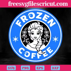 Frozen Coffee Elsa Starbucks Logo, Graphic Design Svg