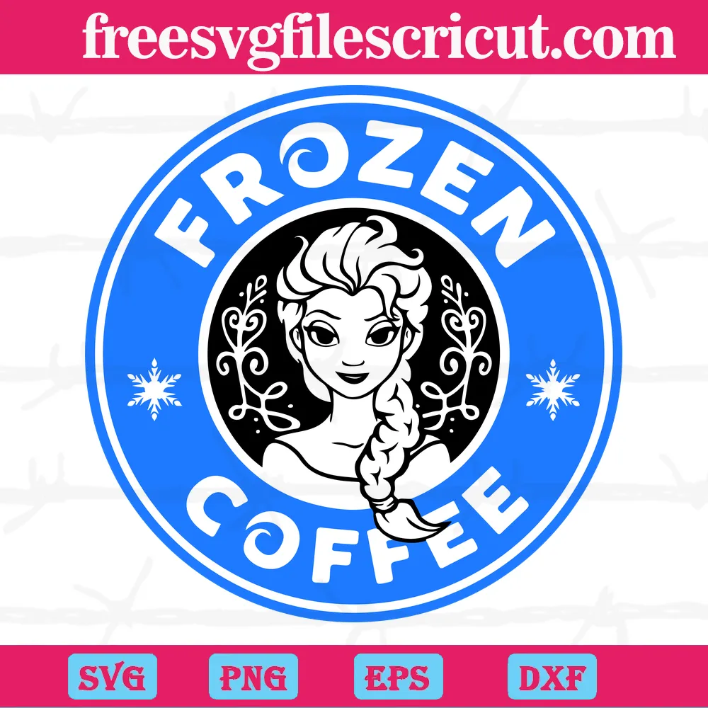 Frozen Coffee Elsa Starbucks Logo, Graphic Design Svg