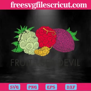 Fruit Of The Sea Devil One Piece, Svg Png Dxf Eps Cricut Files Invert