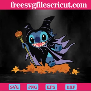 Halloween Stitch Maleficent, Svg Eps Dxf Png Invert