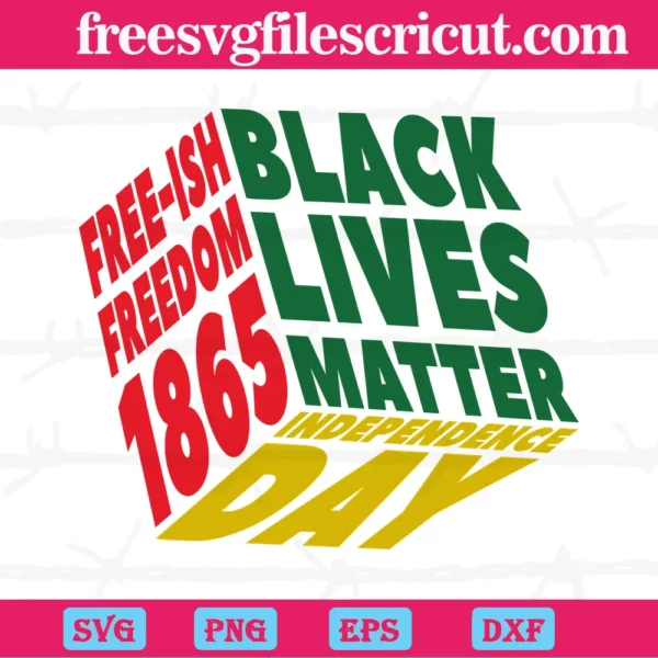 Independence Day Juneteenth Shape Black Lives Matter, Premium Svg Files