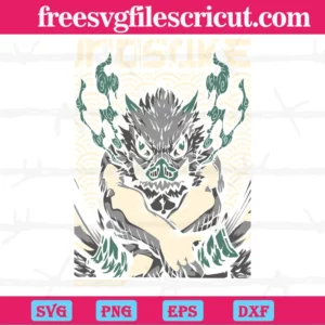 Inosuke Hashibira Demon Slayer, Transparent Background Files Svg Invert