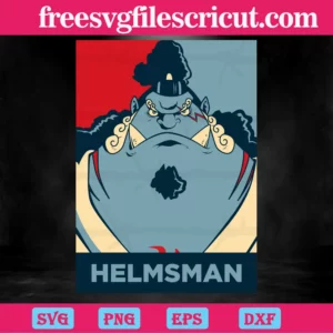 Jinbe Helmsman One Piece, Layered Svg Files Invert