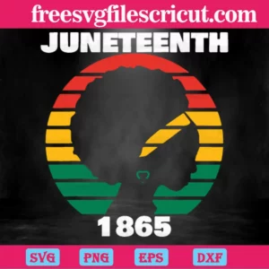 Juneteenth 1865 Queen Melanin Retro, Svg Files For Crafting And Diy Projects