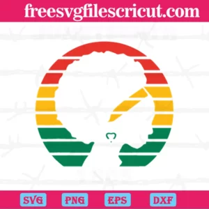 Juneteenth 1865 Queen Melanin Retro, Svg Files For Crafting And Diy Projects Invert