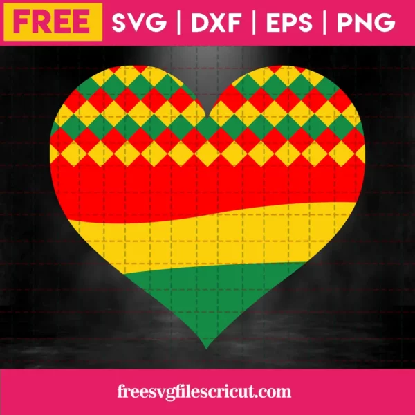 Juneteenth Heart, Free Svg Images For Commercial Use Invert