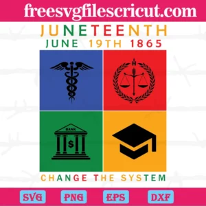 Juneteenth June 19Th 1865 Change The System, Svg Cut Files