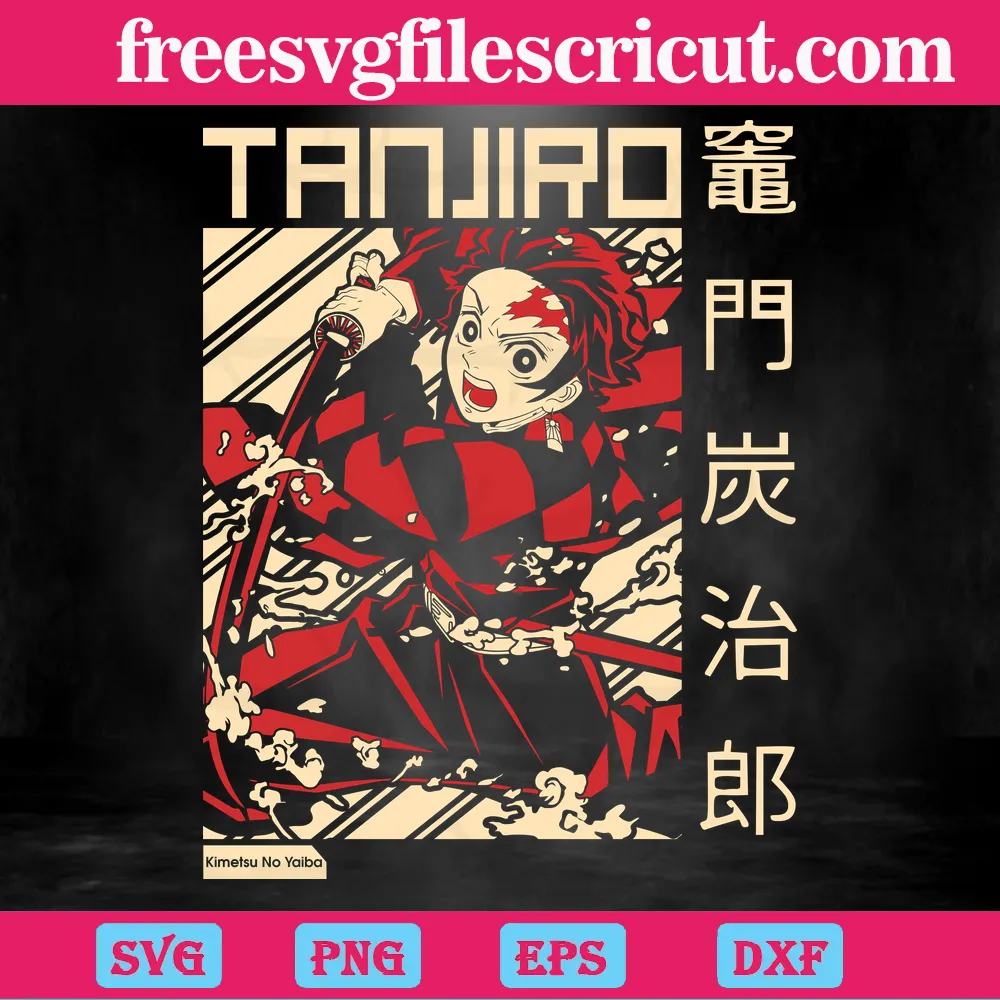 Kamado Tanjiro With Sword Demon Slayer, Svg Illustrations