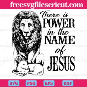 Lion And Goat There Is Power In The Name Of Jesus, Svg Cut Files