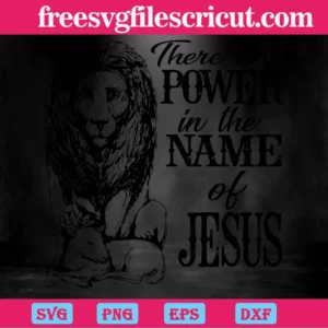 Lion And Goat There Is Power In The Name Of Jesus, Svg Cut Files Invert