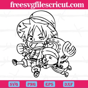 Luffy And Tony Tony Chopper One Piece, Svg Png Dxf Eps Cricut Files