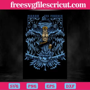 Marco The Phoenix One Piece Anime, Laser Cut Svg Files Invert
