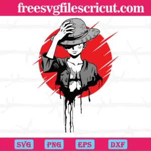 One Piece Luffy - Cricut File - Svg, Png, Dxf, Eps - LightBoxGoodMan