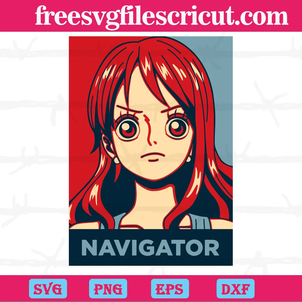 Nami Navigator One Piece Anime, Svg Png Dxf Eps Cricut Files - free svg  files for cricut