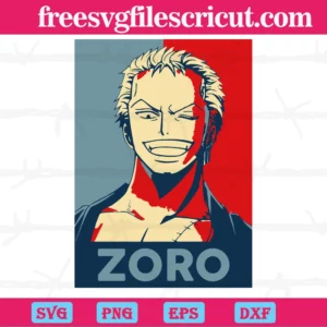 Roronoa Zoro One Piece Anime, High-Quality Svg Files