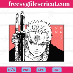 Roronoa Zoro One Piece Anime Sword, Svg Png Dxf Eps Digital Download
