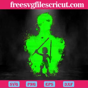 Roronoa Zoro One Piece, Outline Svg Png Dxf Eps Designs Download Invert