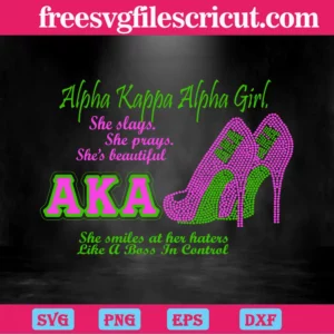 She Slays She Prays She Is Beautiful Aka Sorority, Svg, Dxf, Eps, Png Instant Download Invert