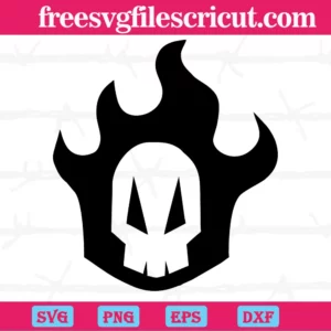 Shinigami Symbol Bleach Logo Flame Skull, Svg Cut Files