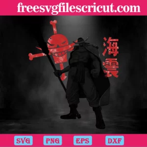 Shirohige Edward Newgate One Piece Pirate Logo Svg, Svg Png Dxf Eps Cricut Invert