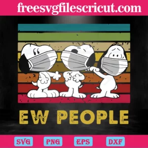 Snoopy Mask Ew People, Cricut Svg Eps Dxf Png