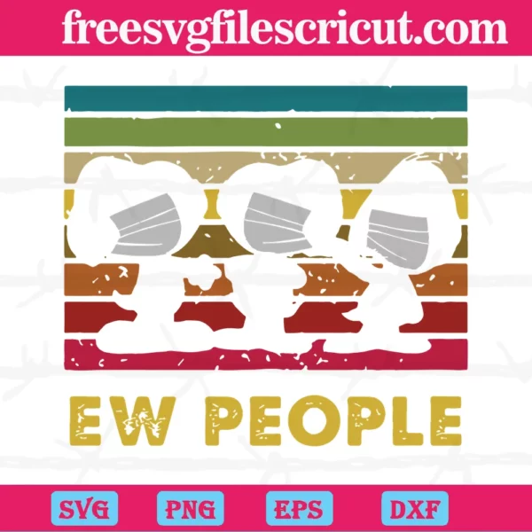 Snoopy Mask Ew People, Cricut Svg Eps Dxf Png Invert