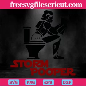 Storm Pooper Mandalorian, Vector Files Svg Invert