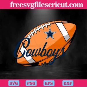 Super Bowl Dallas Cowboys Nfl Ball, Cuttable Svg Files Invert