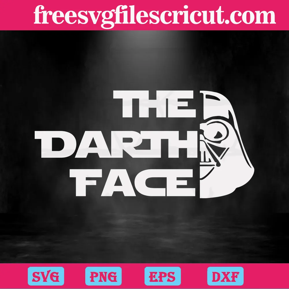 The Darth Face Mandalorian Black And White, Svg Clipart