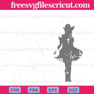 This Girl Runs On Jesus And Horses, Cuttable Svg Files Invert