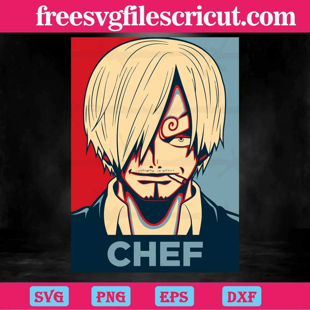 Vinsmoke Sanji Chef One Piece Anime, Svg Png Dxf Eps Cricut Silhouette -  free svg files for cricut