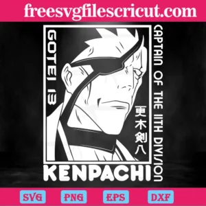 Zaraki Kenpachi Captain Of The 11Th Division Gotei 13 Bleach, High-Quality Svg Files