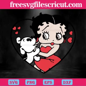 Betty Boop And Puppy, Scalable Vector Graphics Invert