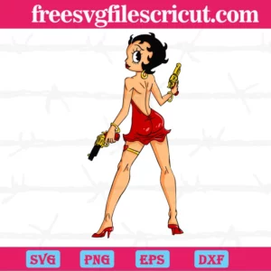 Betty Boop Luxury Girl, Svg Png Dxf Eps Cricut Silhouette
