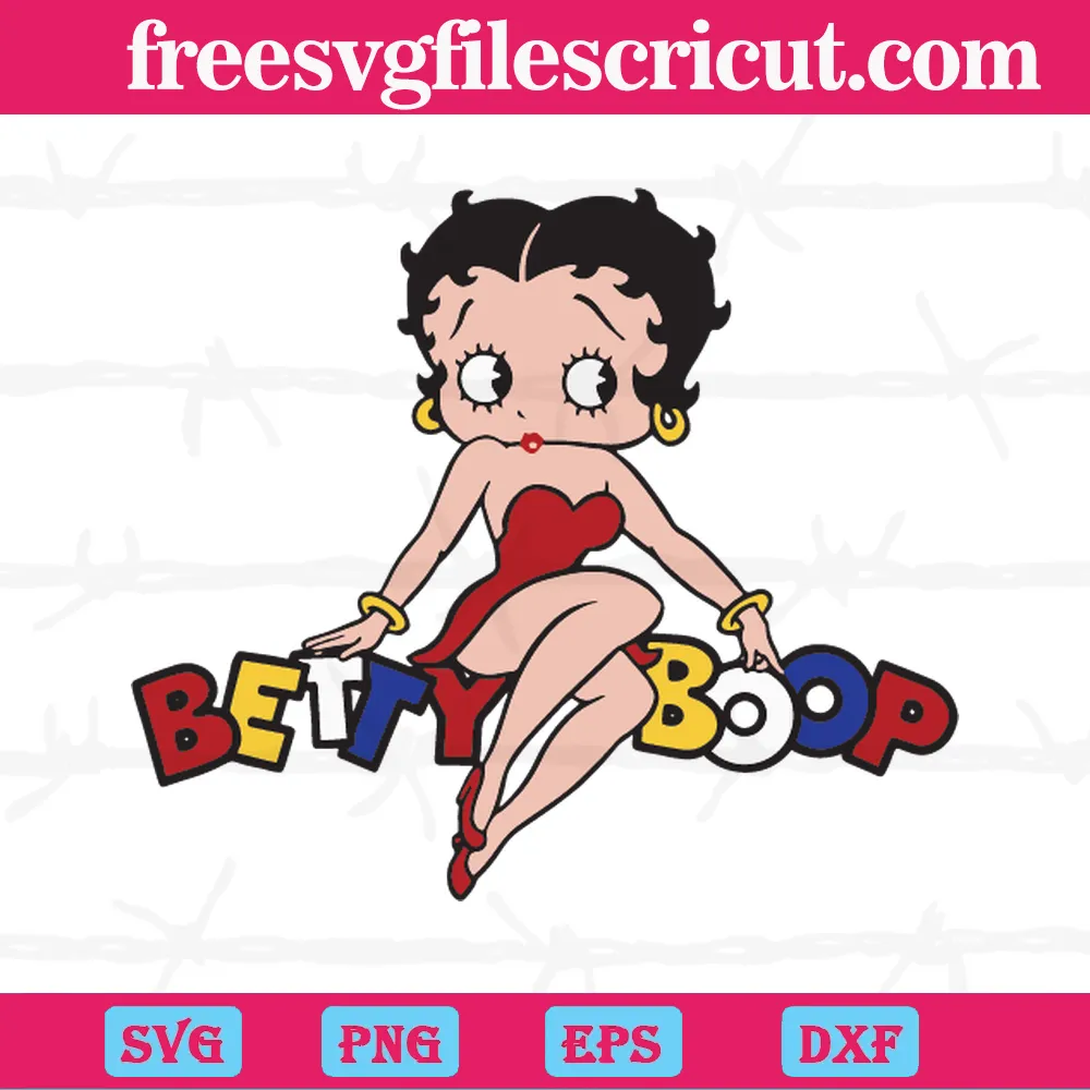 Betty Boop Sitting, Svg Png Dxf Eps - free svg files for cricut