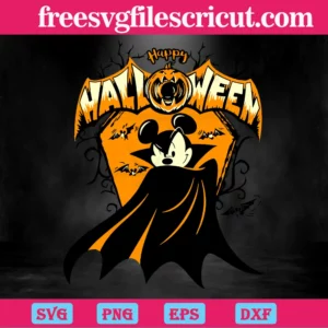 Disney Halloween Mickey Vampire, Svg File Formats Invert