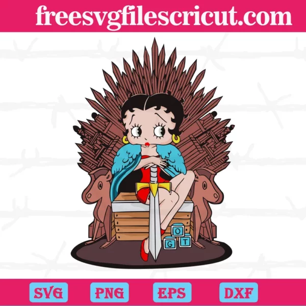 Game Of Thrones Betty Boop, Svg, Dxf, Eps, Png Instant Download